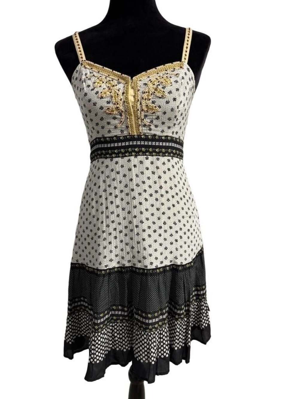 Free People Embellished Floral Print Cami Dress